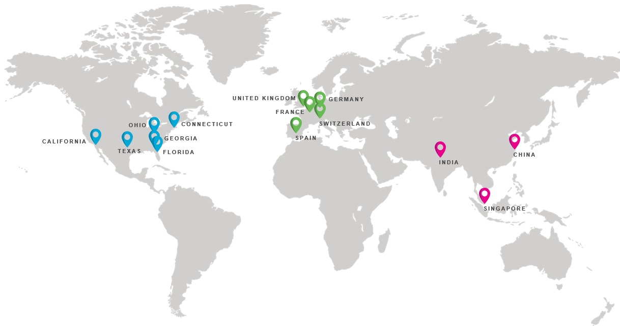 Sterling Lexicon global footprint map