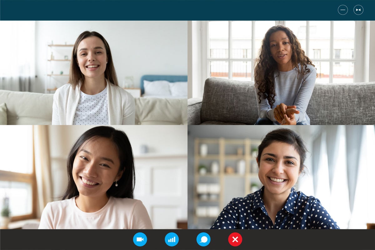 Young professional women on virtual call