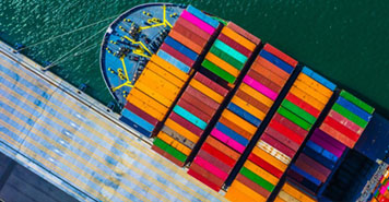 U.K. container cargo freight ship